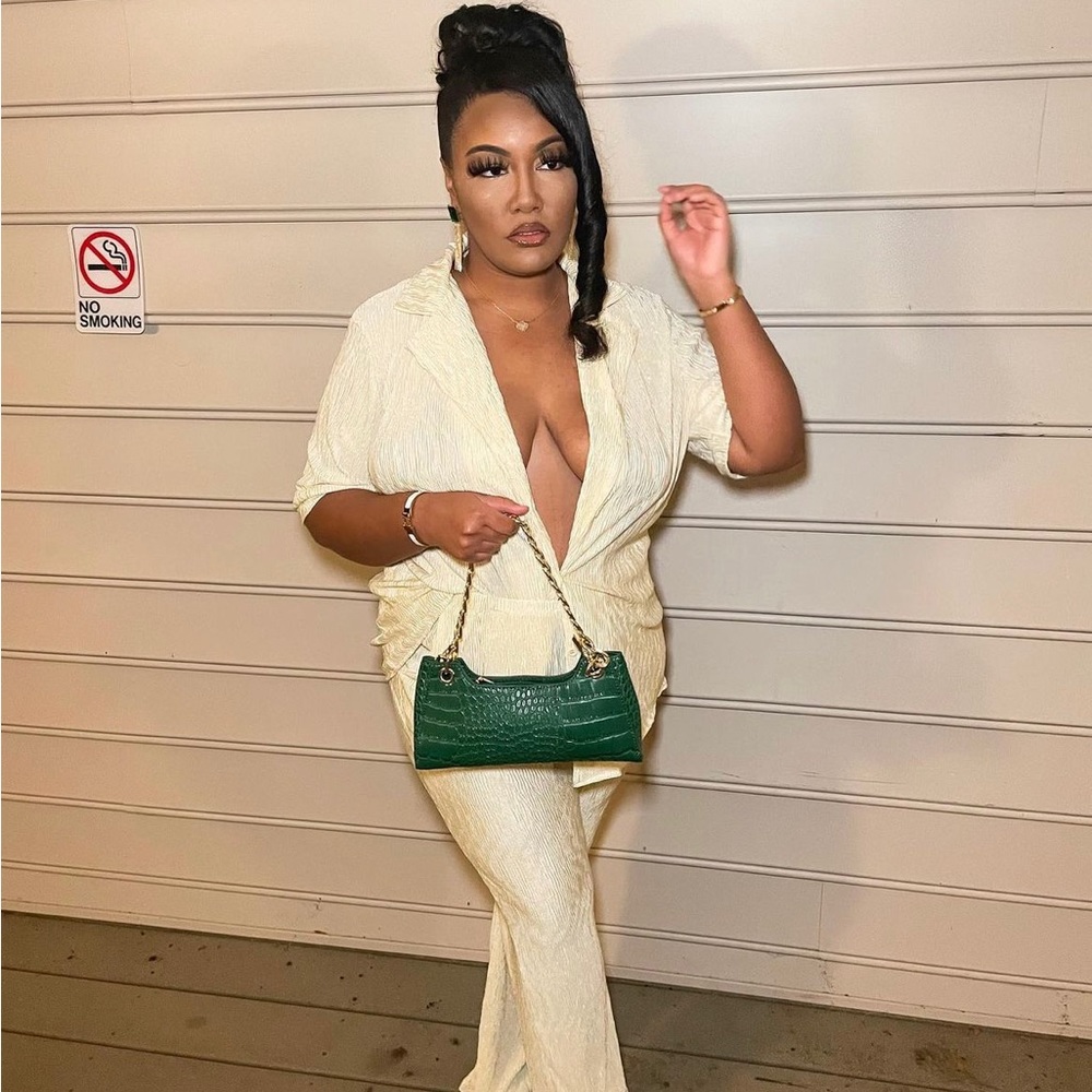 Two Piece Silk Pant Set